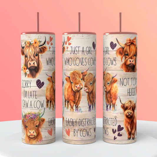 Just A Girl Who Loves Cows Tumbler